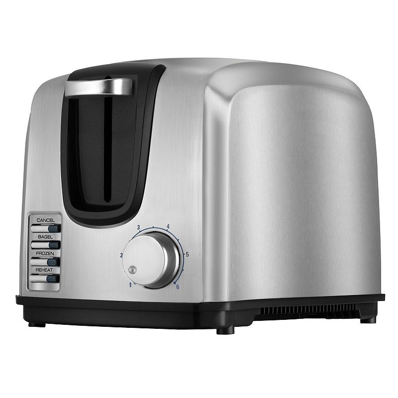 Black and Decker Stainless Steel Extra Wide 2 Slot Toaster in Silver