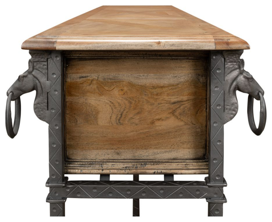 Game Of Thornes Console Table With Drawers Antique Finish   Traditional   Console Tables   by Sideboards and Things  Houzz