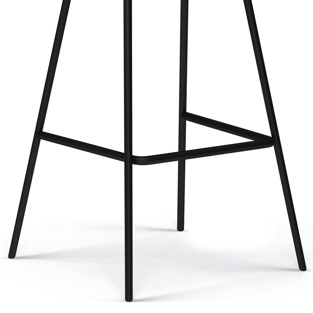 Simpli Home Dafney 31.5 in. Distressed Charcoal Grey Bar Metal Stool (Set of 2) AXCDAFBS-DCG