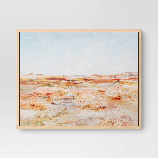 X 20 quot Warm Colors Landscape Framed Canvas Natural