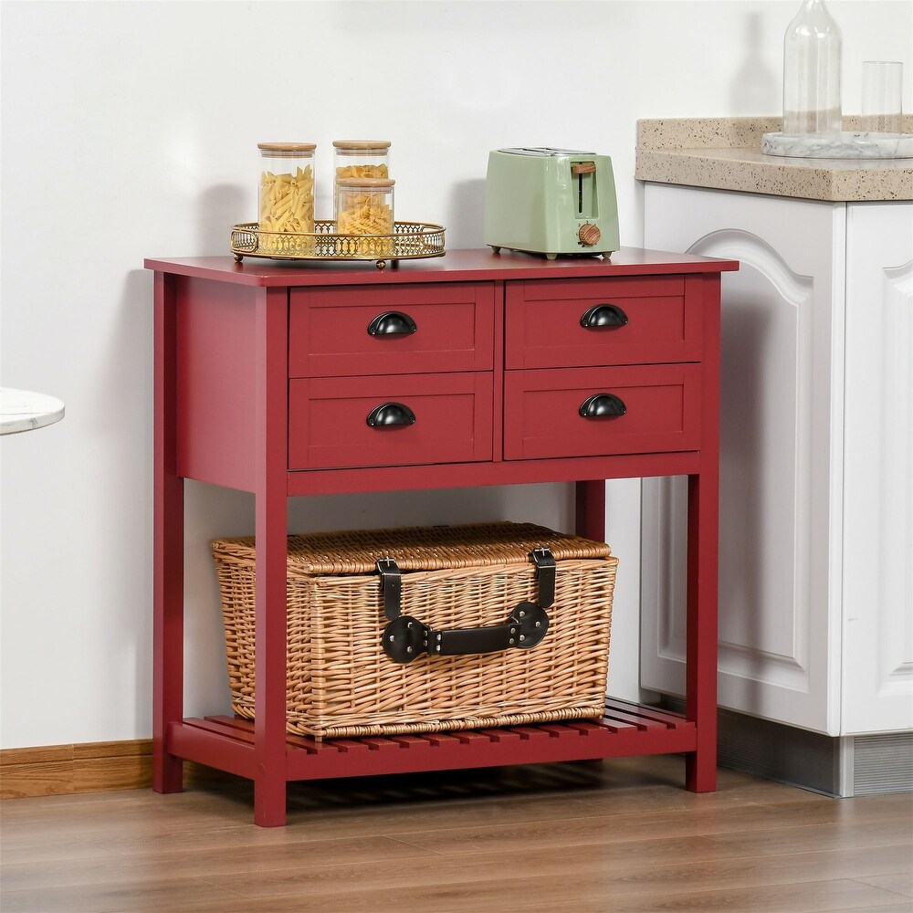 Sideboard Buffet Cabinet with 4 Drawers