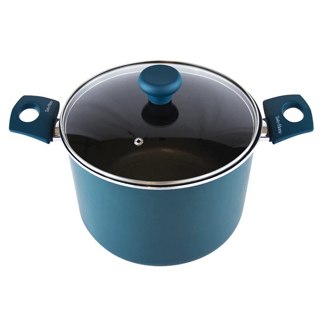 Taste Of Home 8 qt Non stick Aluminum Stock Pot With Lid Sea Green