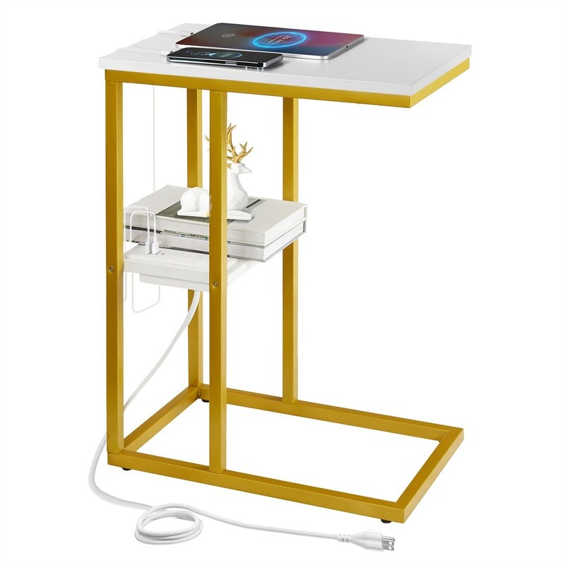 Small Side Tables with USB Ports and Outlets