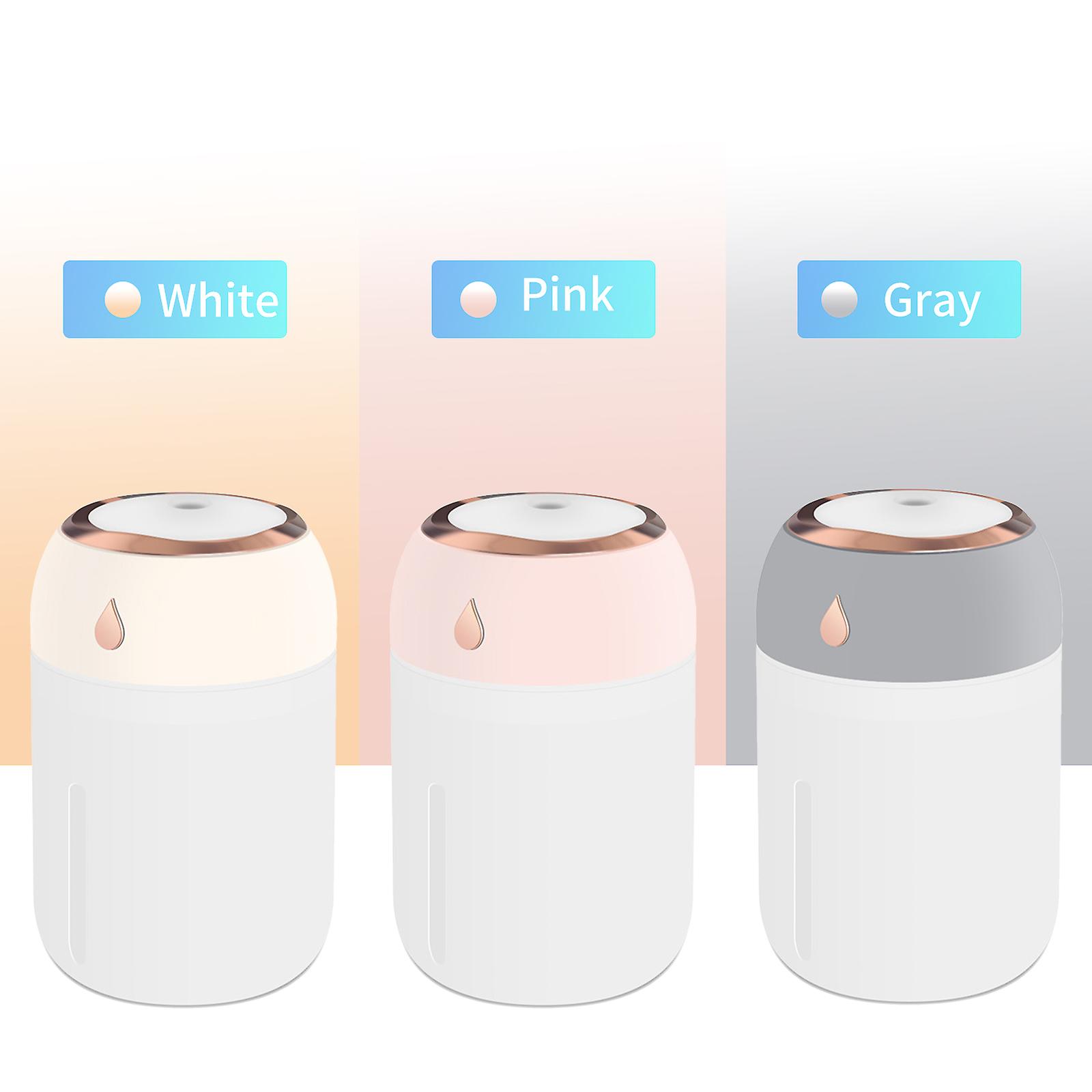 Grey 330ml Colorful Mist Humidifier Diffuser Portable 7-color Night Light Quiet Usb Humidifier With 2 Mist Modes Cool Mist For Desktop Car Home Office