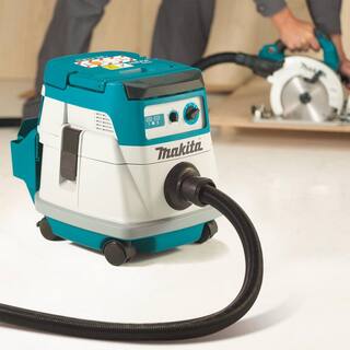 Makita 18V X2 LXT Lithium-Ion (36V) Brushless Cordless 2.1 Gallon Dry Dust Extractor kit 5.0Ah XCV21PTX