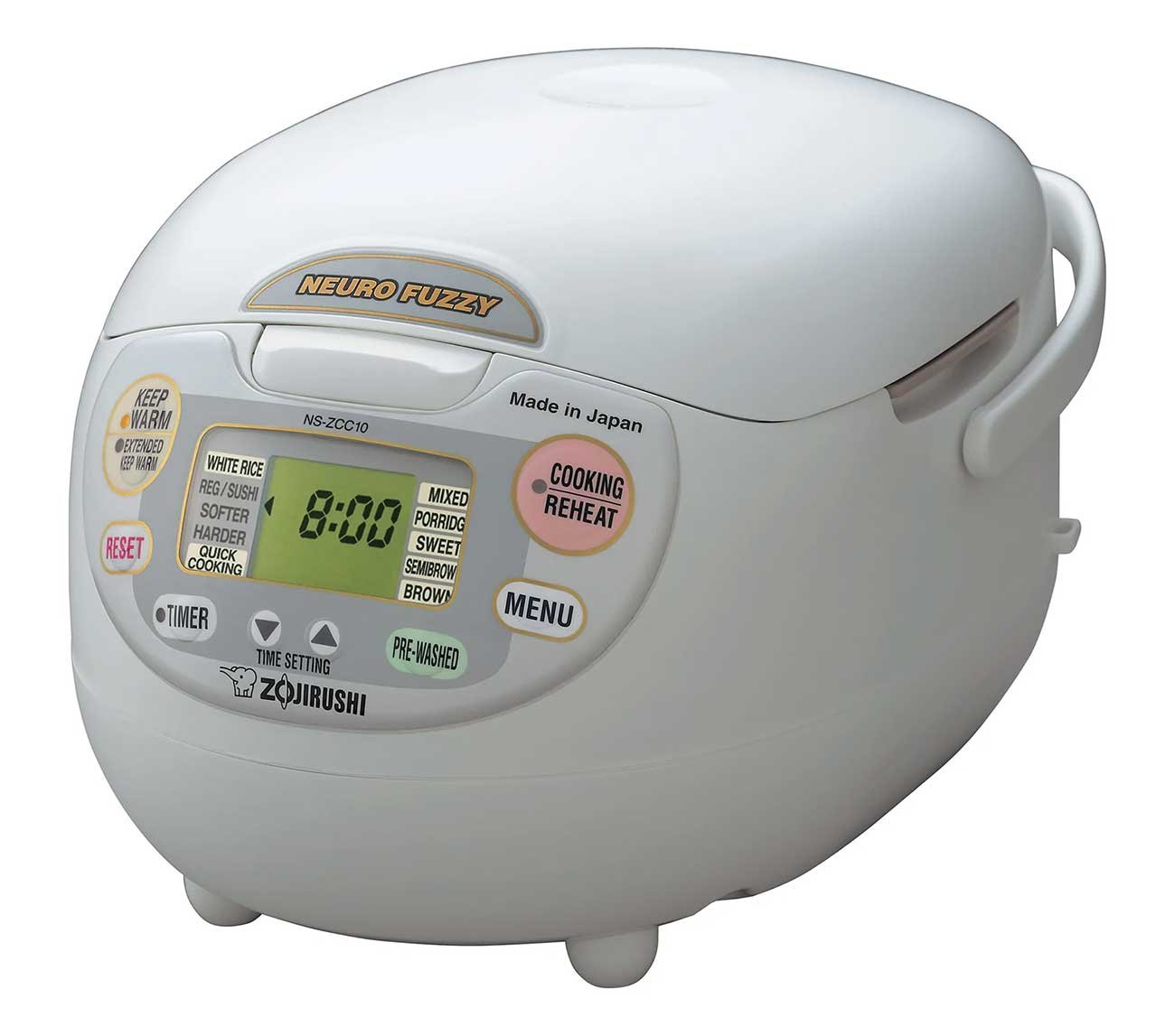 Zojirushi Neuro Premium White Fuzzy Rice Cooker And Warmer