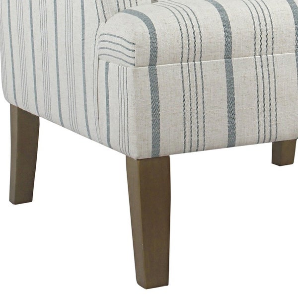 Fabric Upholstered Wooden Accent Chair with Wing Back， Multicolor