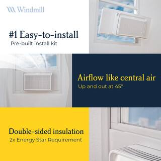 Windmill 8000 BTU 115-Volt QuietECOSmart Window Air Conditioner with Wi-FiApp Remote and Easy InstallNo Pre-Assembly W1W31