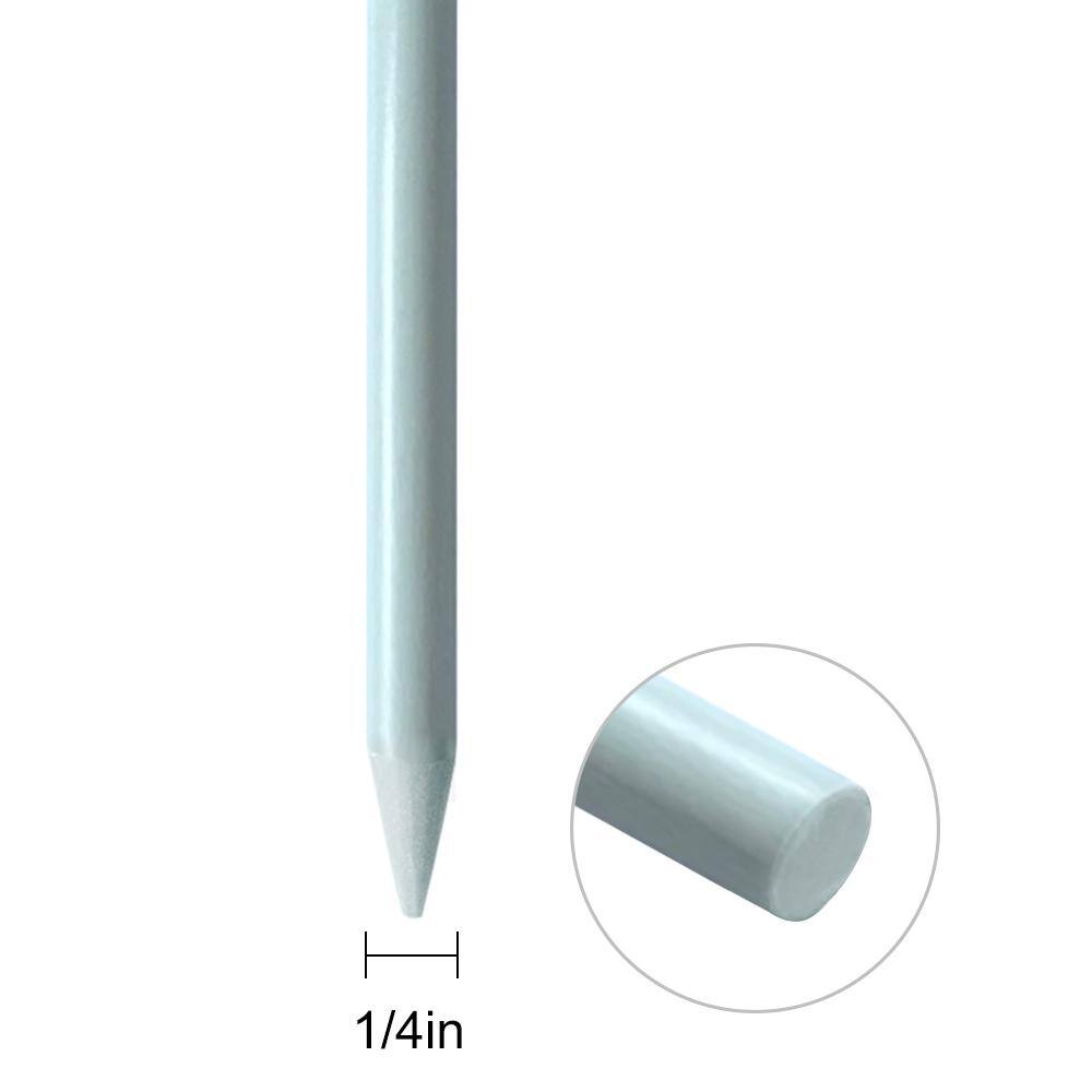 Ecostake Garden Stakes 5 ft. White for Climbing Plants Supports Pole Rust-Free Plant Sticks Fence Post (100-Pack) FS145WH100-WI