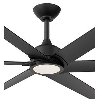 AIRE BY MINKA Hillsdale 65 in. Integrated LED IndoorOutdoor Coal Ceiling Fan with Light Kit and Remote Control 04755