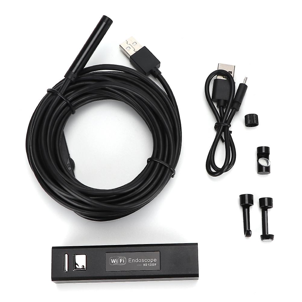 Multi-functional Wifi Endoscope 1200p Hd 5m Soft Cable Phone Waterproof Endoscope Camera