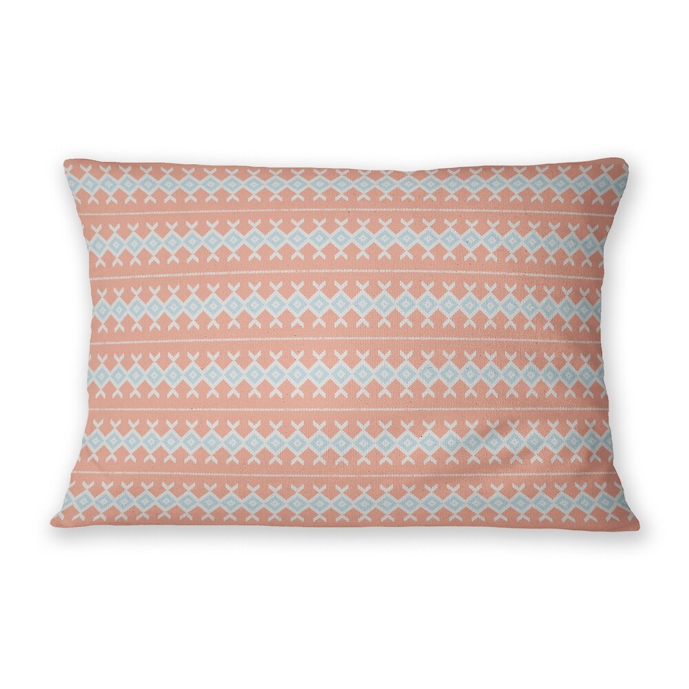 SHORE CORAL IndoorOutdoor Lumbar Pillow By Kavka Designs