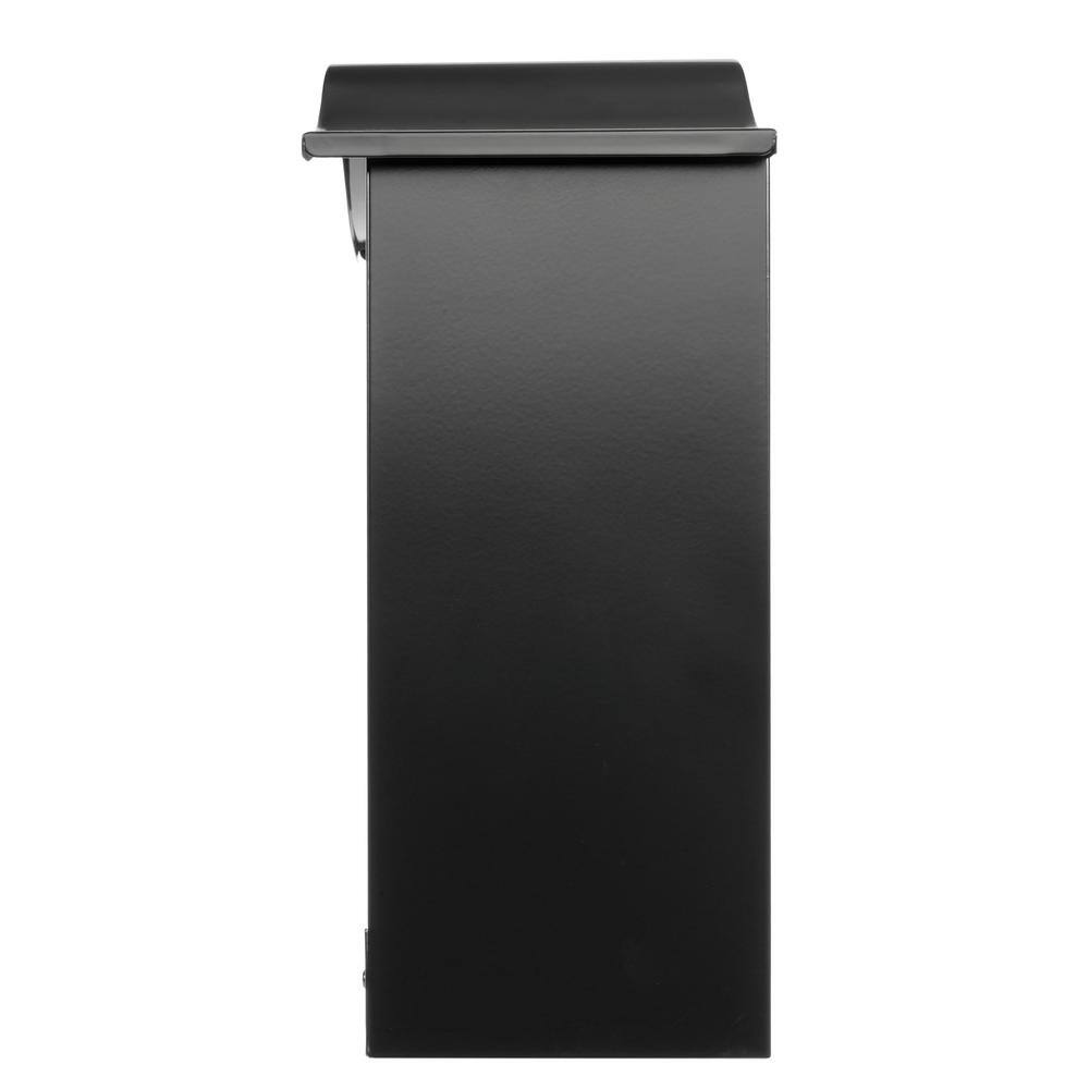 Architectural Mailboxes Saratoga Black Medium Steel Locking Wall Mount Mailbox 2550B-10