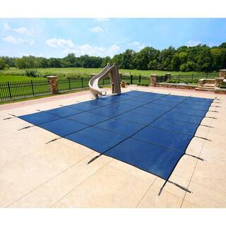 Blue Wave 15 ft. x 30 ft. Rectangular Blue In-Ground Safety Pool Cover BWS320B