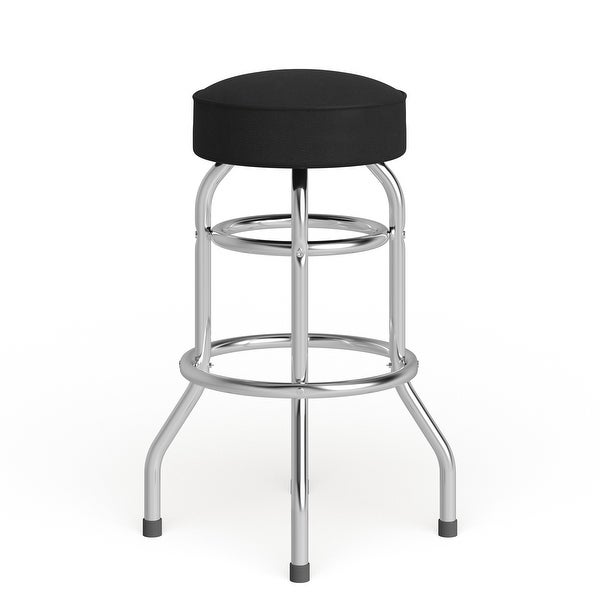 Double Ring Chrome Barstool