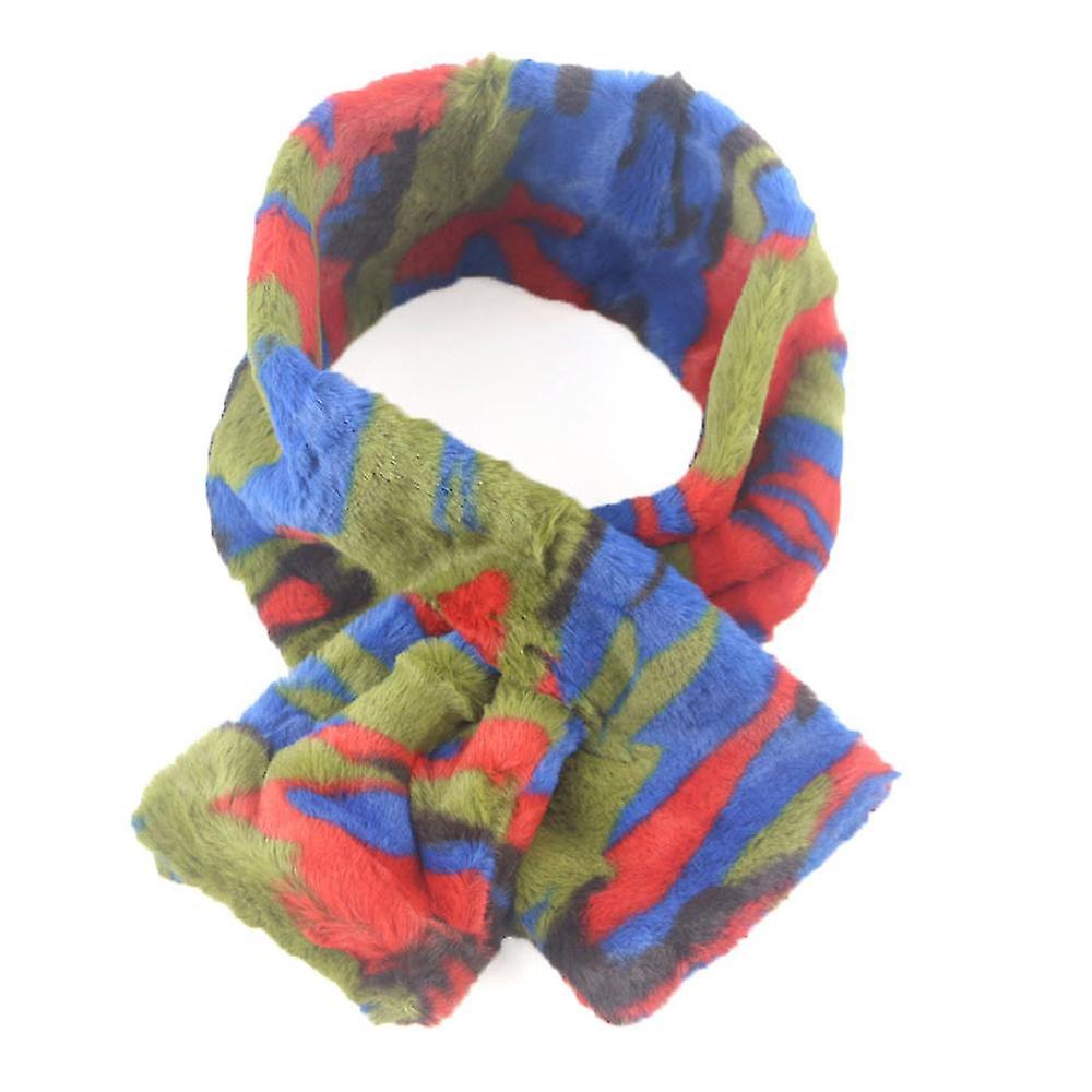 Winter Plush Thick Student Warm Scarf Camouflage Scarf