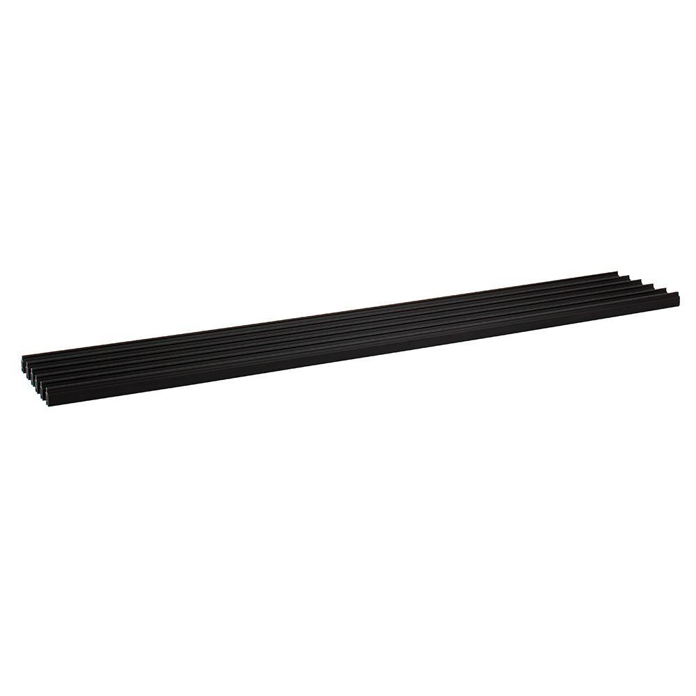 FORTRESS Evolver Black Aluminum Fence Decorative Beam Rail (6-Pack) 38520