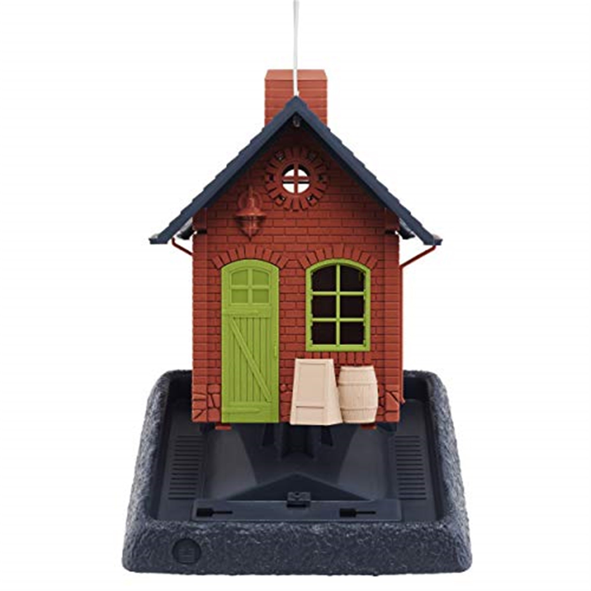 North States Village Collection Old Town Pub Birdfeeder - Holds 5lb Seed， Red