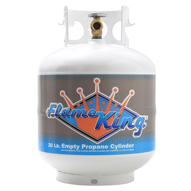 Flame King Portable Ready To Fill Empty Lp Propane Gas Cylinder Tank 20 Pound