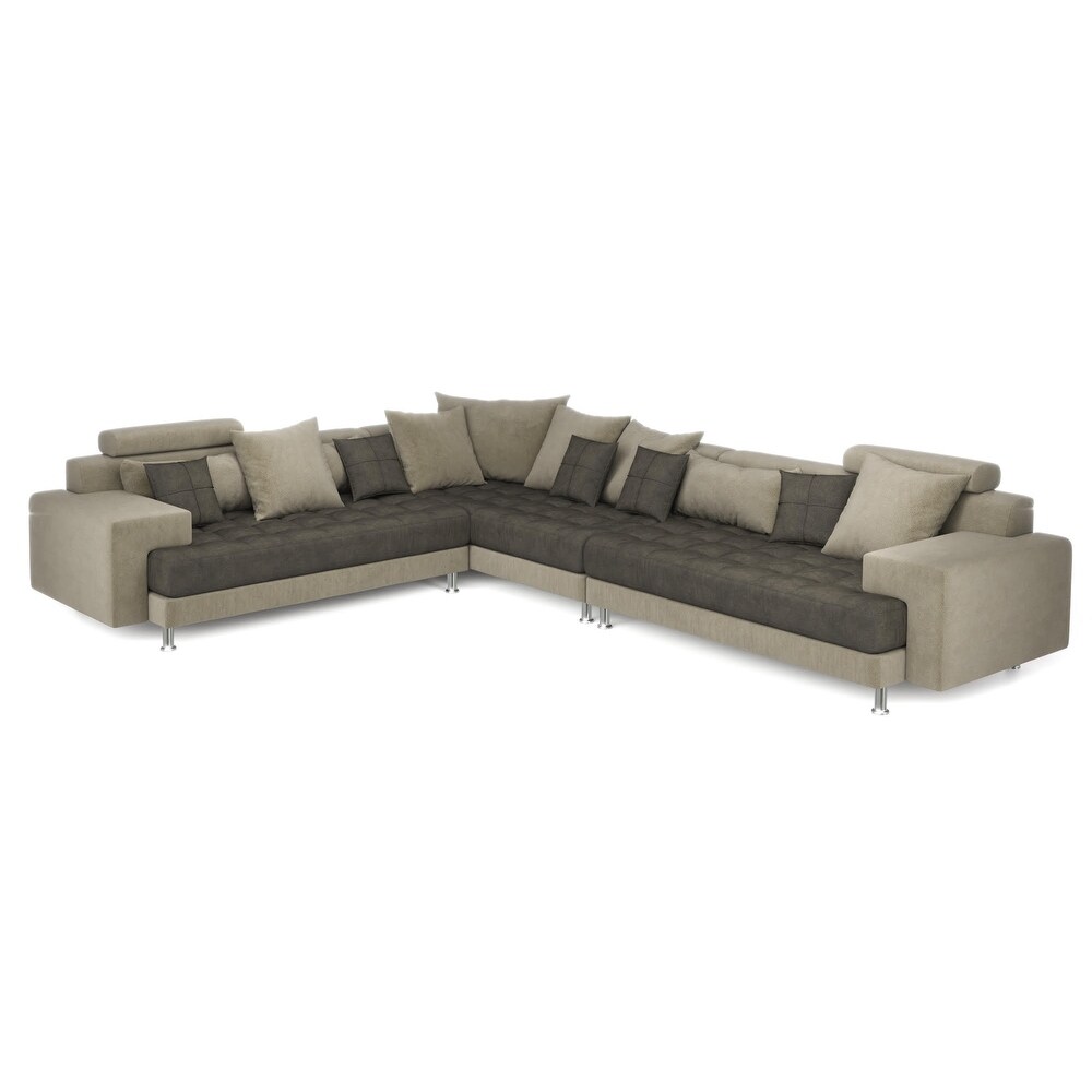 Sofacraft Lego 3pc Microfiber Sectional Two tone Combo 9