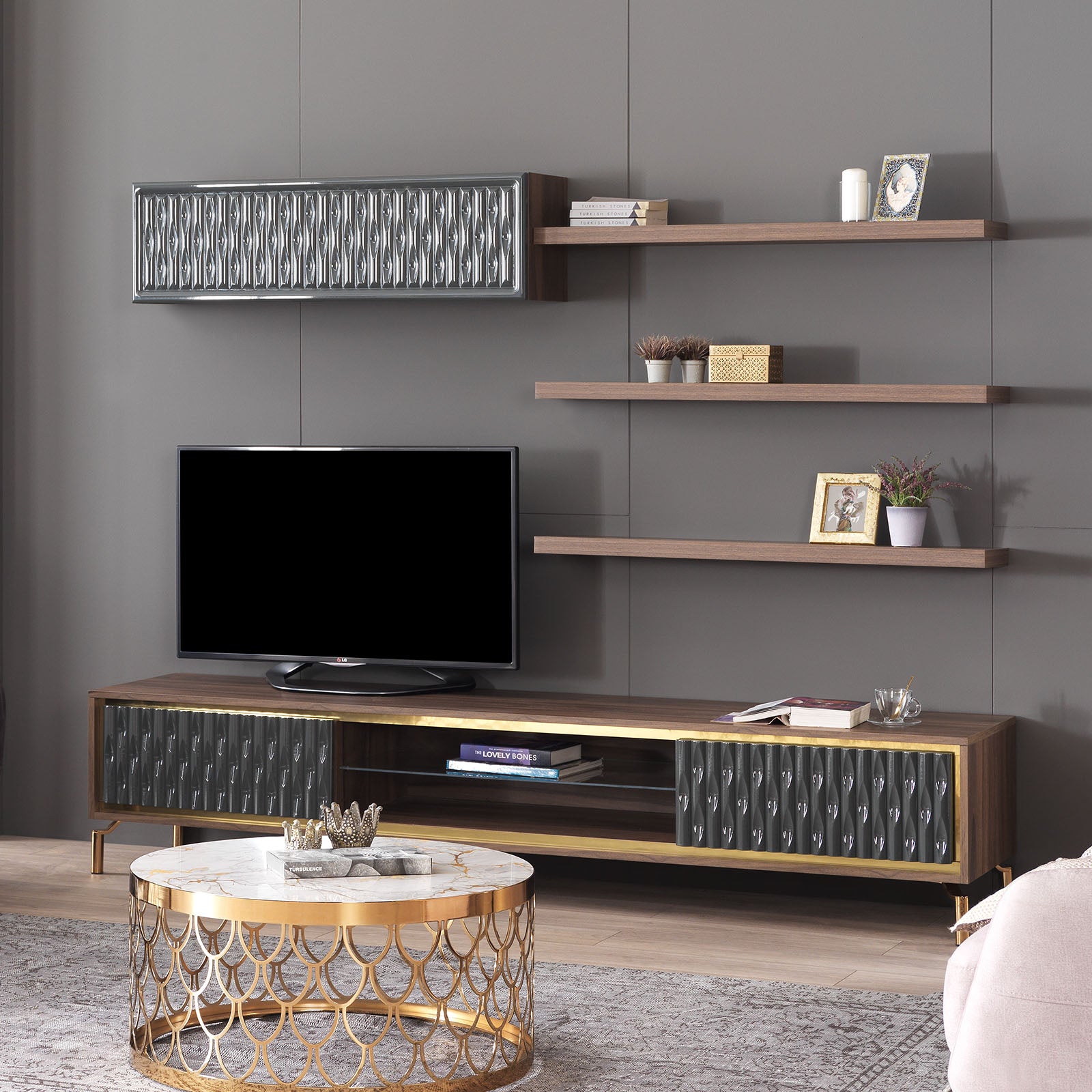 Gold Tv Unit   Gold0052