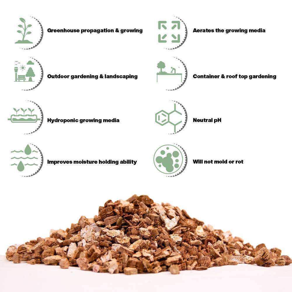 Viagrow Vermiculite Course and Chunky (16 Qt.4 Gal..53 CF) (1-Pack) VER16