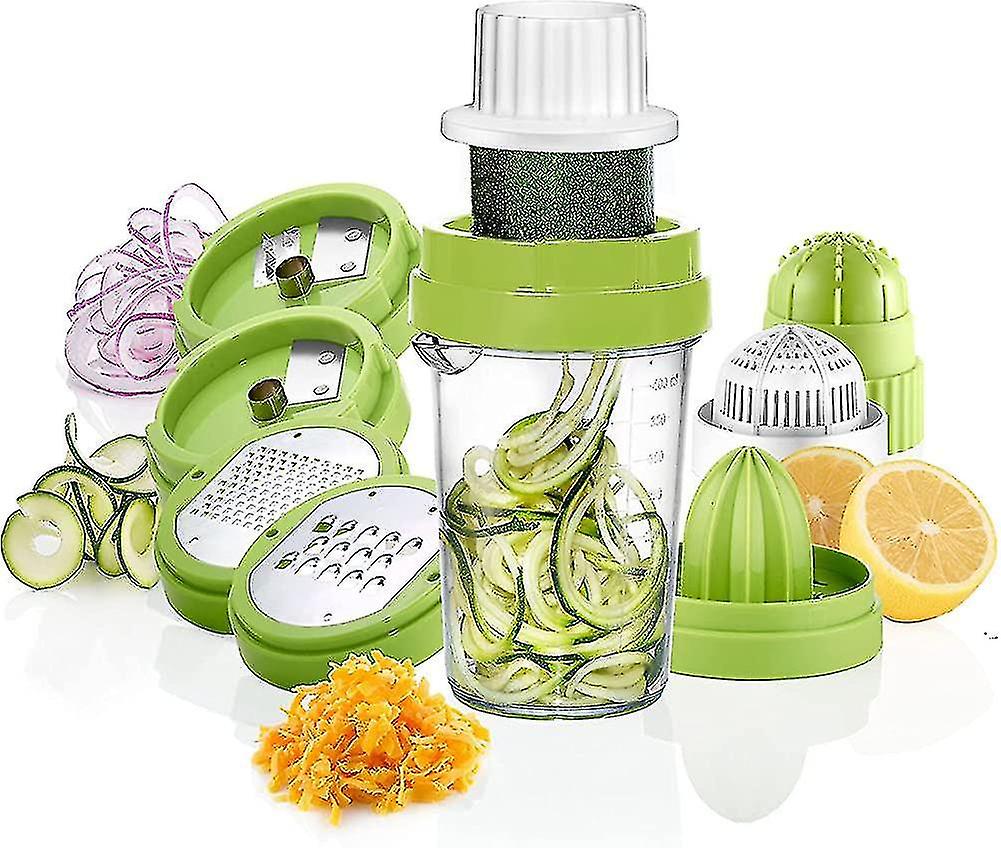 8 In 1 Spiral Vegetable Cutter Manual Multifunctional Vegetable Spiralizer Heilwiy Gift