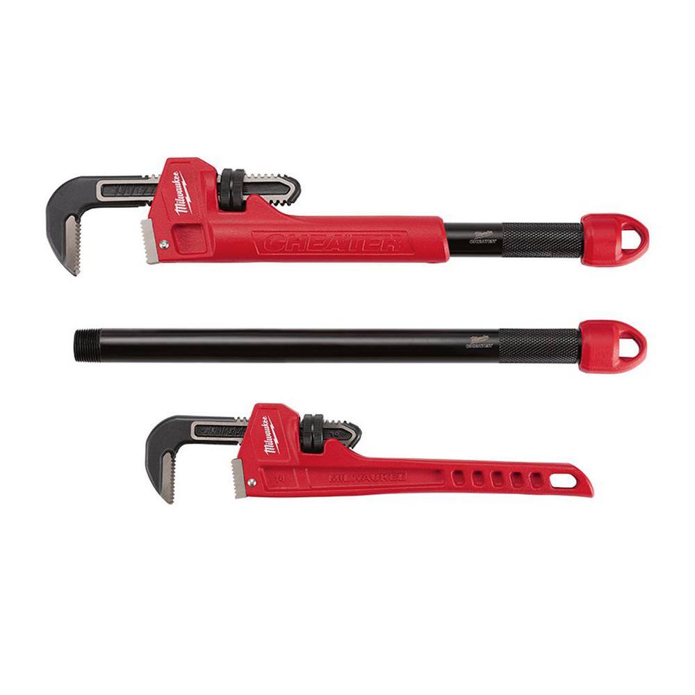 MW Cheater Pipe Wrench with 14 in. Steel Pipe Wrench 48-22-7314-48-22-7114