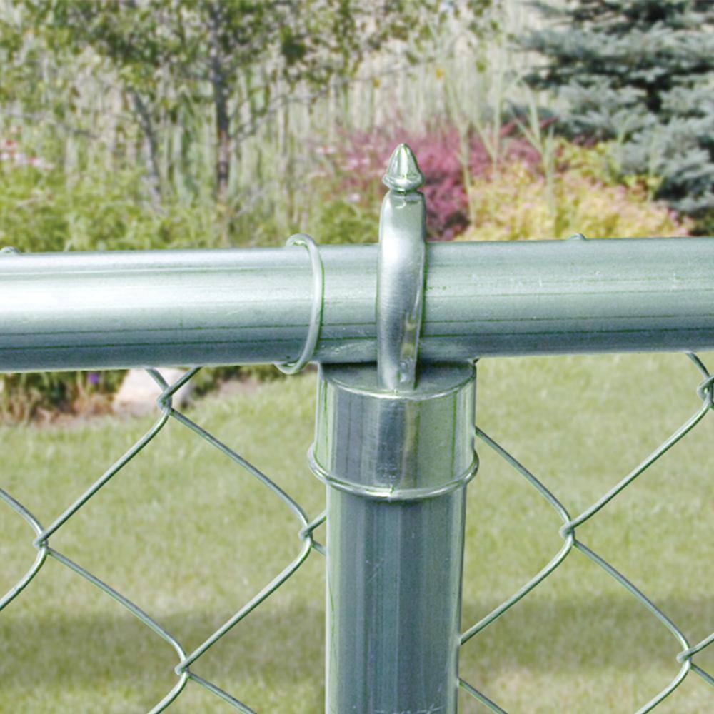 YARDGARD 1-38 in Dia x 10 ft. 6 in. 17-Gauge Galvanized Steel Chain Link Fence Top Rail Post 328913DPT