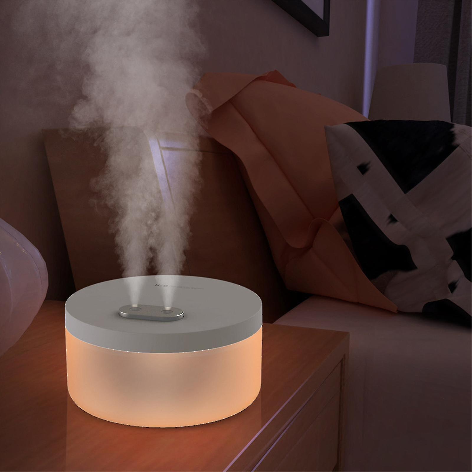 Colorful Home Aromatherapy Humidifier， Double Spray Large Capacity Humidifier， Usb Double Spray Desktop Humidifier， Led Warm Lights For Car， Office， B