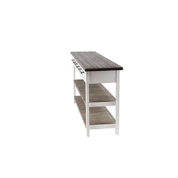 White Fir Farmhouse Console Table 32 x 71 x 16