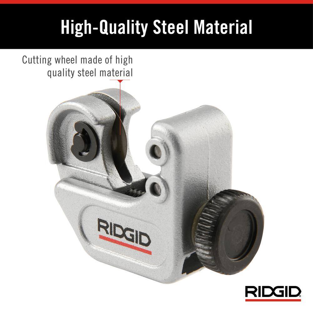 RIDGID 18 in. to 58 in. 103 Close Quarters Copper Aluminum Brass and Plastic Tubing Cutter Multi-Use Tubing Tool 32975