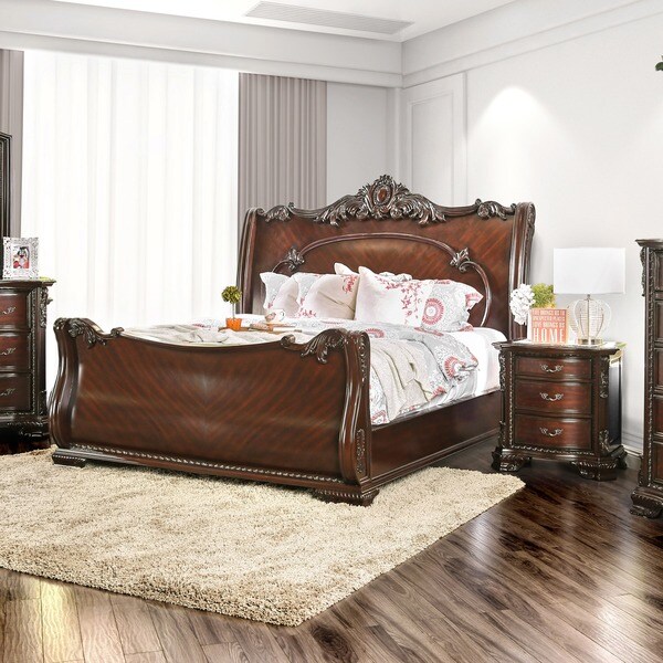 Furniture of America Kow Cherry Cal King 2-piece Bedroom Set - - 7954421