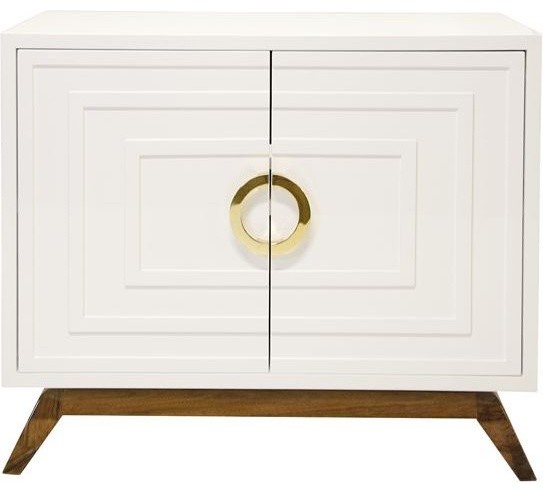 White Apollo Cabinet   Midcentury   Accent Chests And Cabinets   by Unlimited Furniture Group  Houzz