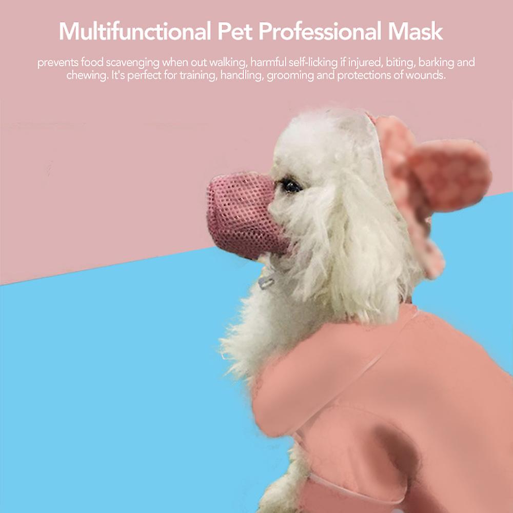 Dog Mouth Muzzle Barking Mask Pet Accessories Dog Muzzle Mask For Pitbull Breathable Anti Bark Bite Mask For Dog Black