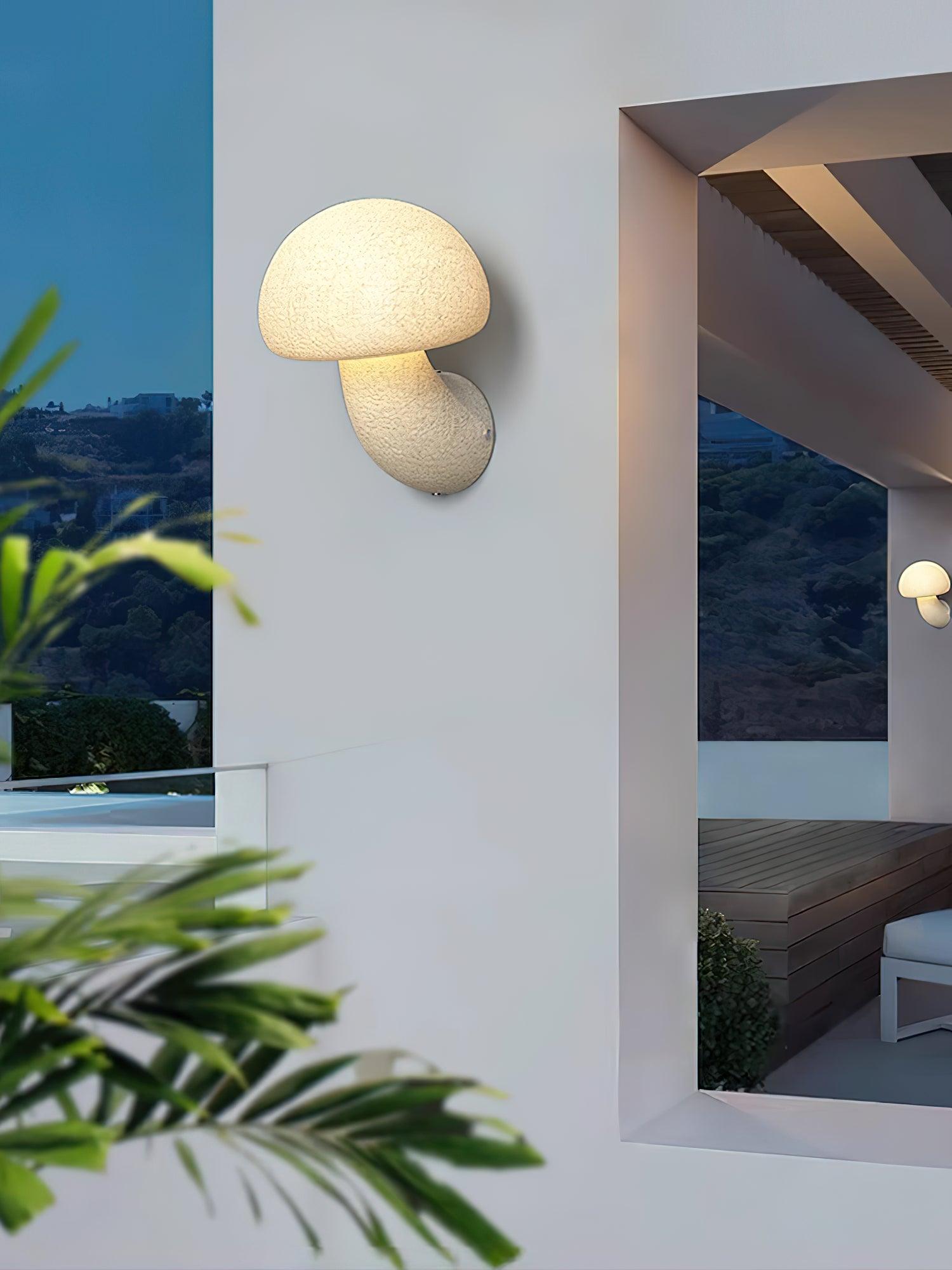 Mushroom Resin Plug-in Wall Lamp