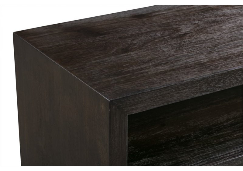 Modus Oxford 74 quotSolid Wood TV Stand in Graphite   Transitional   Entertainment Centers And Tv Stands   by Homesquare  Houzz