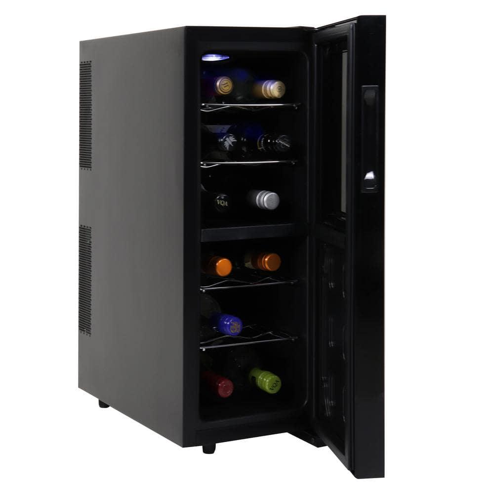 Koolatron Urban Series 12 Bottle Dual Zone Wine Cooler Black 12 cu ft