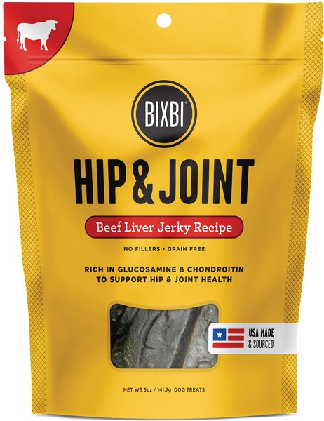 BIXBI Hip and Joint Beef Liver Jerky Recipe Dog Treats