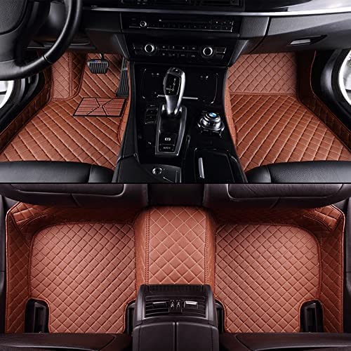 eing Custom Making Car Floor Mats for 95% Sedan SUV Sports All Weather Car Full Coverage Cute Men Women Pads Protection Non-Slip Leather Floor Liners Heavy Duty Car Floor Cushion，Single Layer Brown