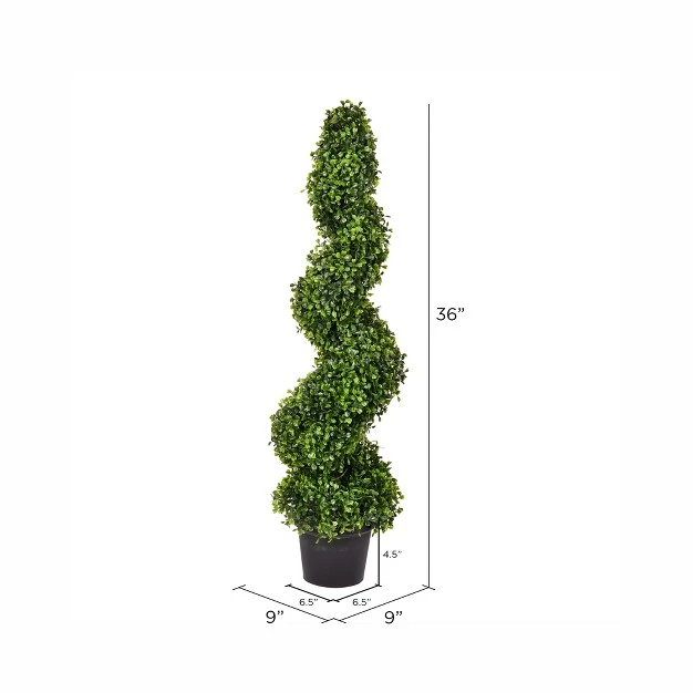 Vickerman Artificial Boxwood Spiral In Pot Uv