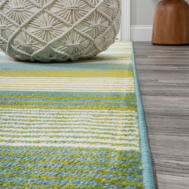 Duxbury Gradient Ticking Striped Area Rug Jonathan Y