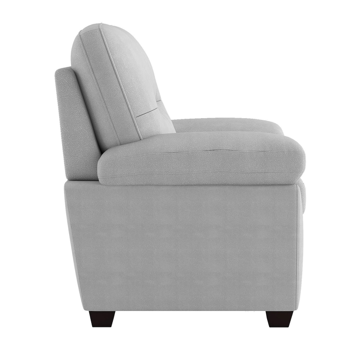 Lexicon Accent Chair， Exposed Feet With Faux Wood Finish - Gray