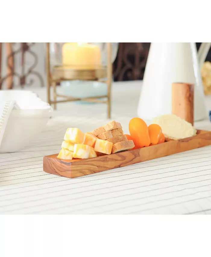 BeldiNest Olive Wood Cheese Olive Plate