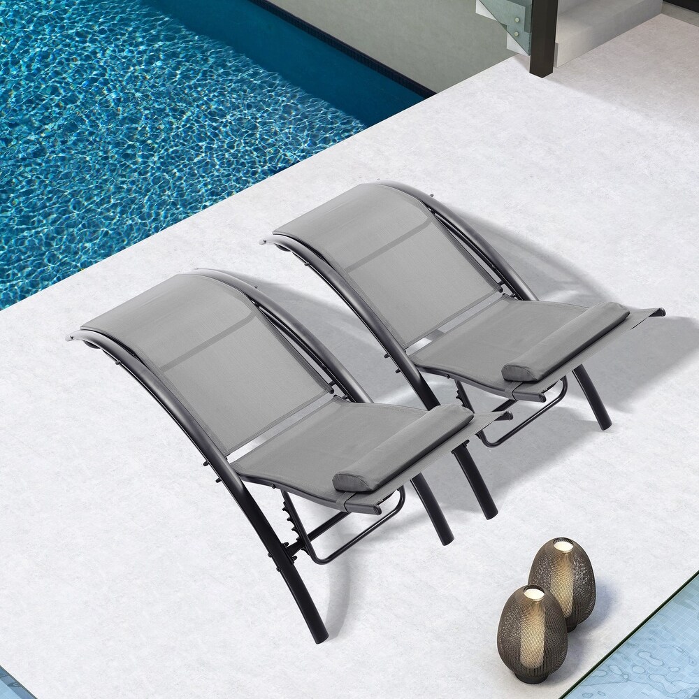 2 PCS Set Outdoor Lounge Chair