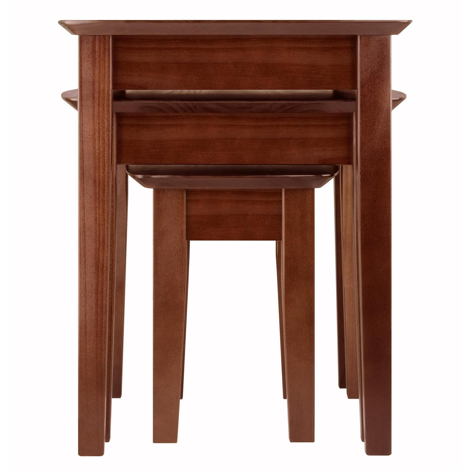 Winsome Wood Bradley 3-Pc Nesting Table Set， Walnut Finish