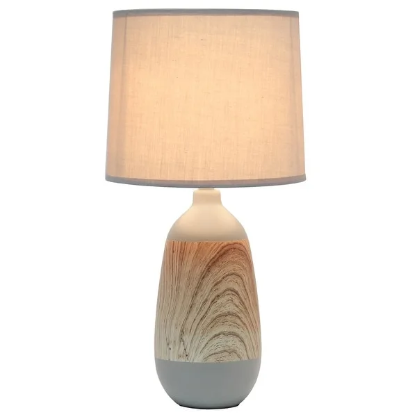 Simple Designs Ceramic Oblong Table Lamp