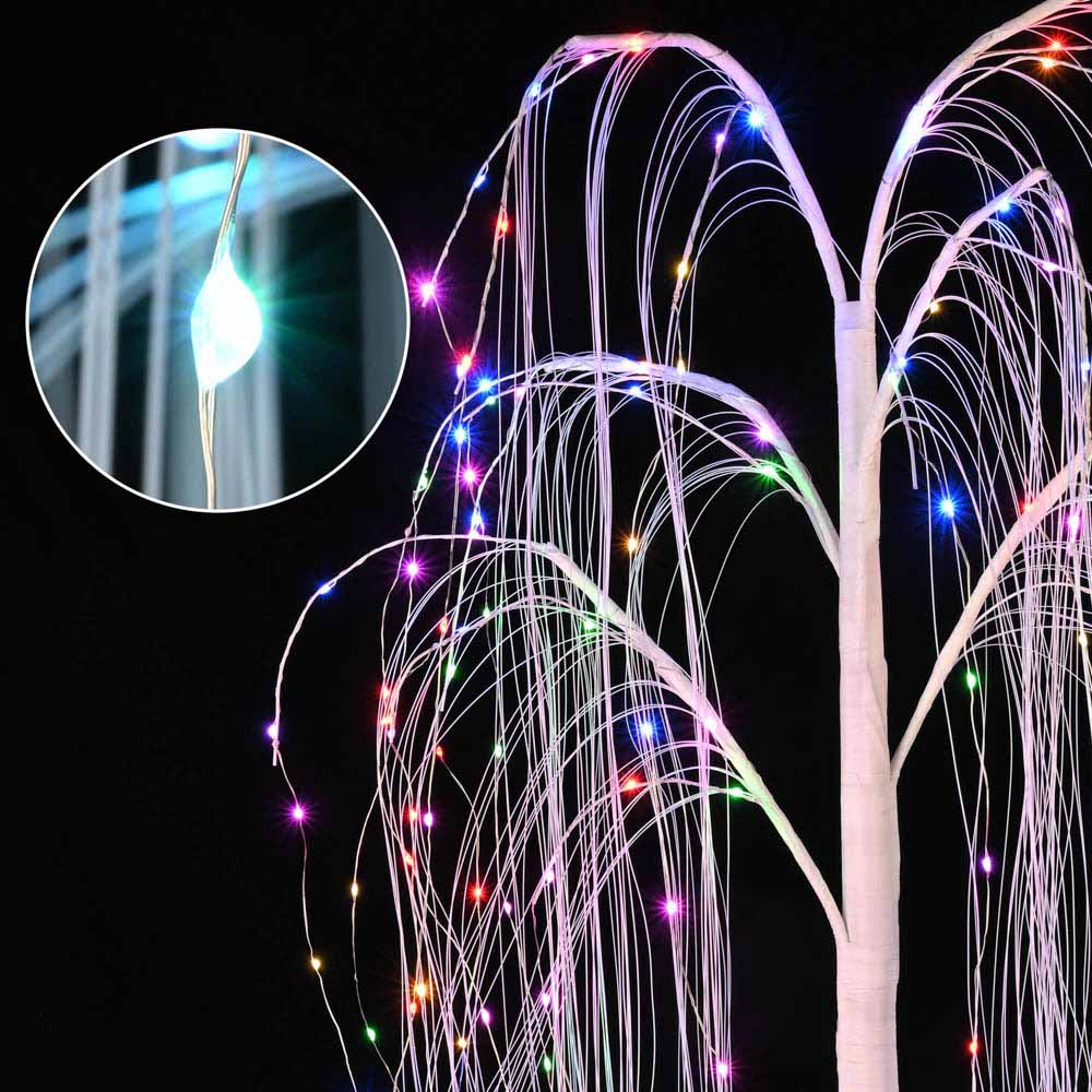 Yescom 5 Ft Lighted Willow Tree 216 LEDs Color Changing Christmas Decor