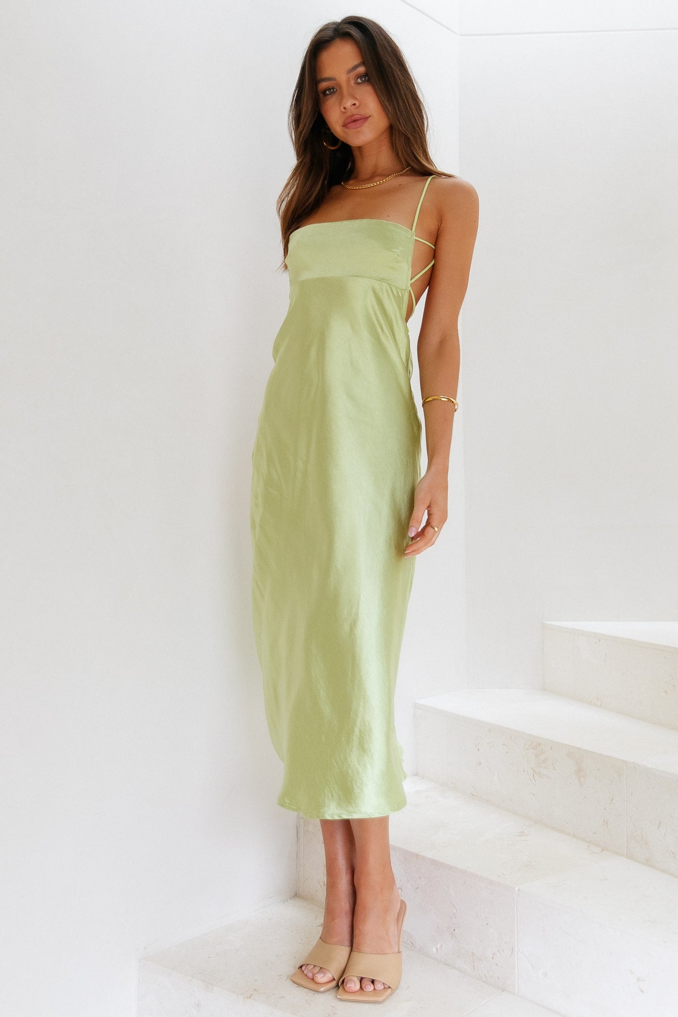 No Advice Midi Dress Lime