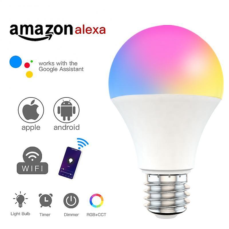 Led Dimmable E27 Wifi Smart Light Bulb Works With Amazon Alexa Google Home